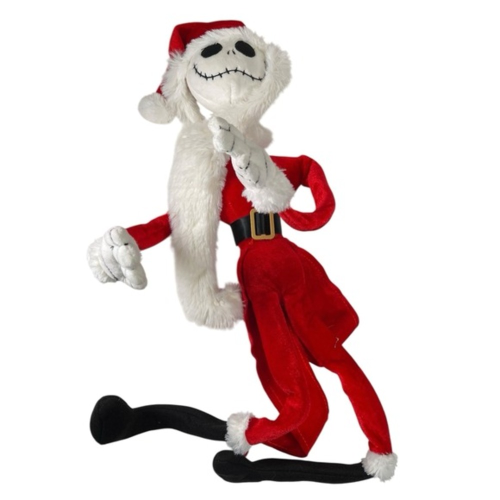 Disney Jack‎ Skellington Red Sandy Claws Plush Poseable Holiday Goth Christmas